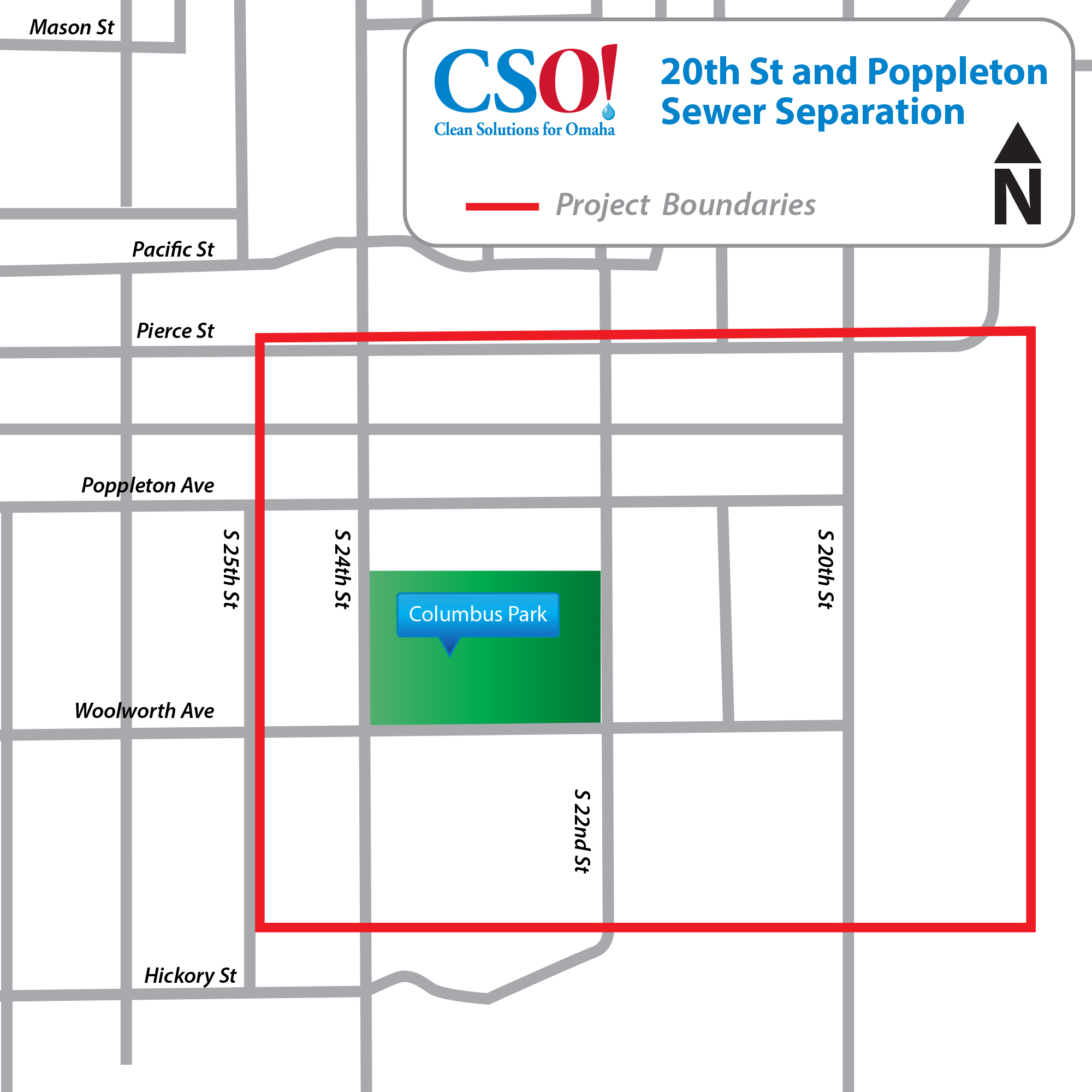 Project Map: 20th & Poppleton Street Sewer Separation